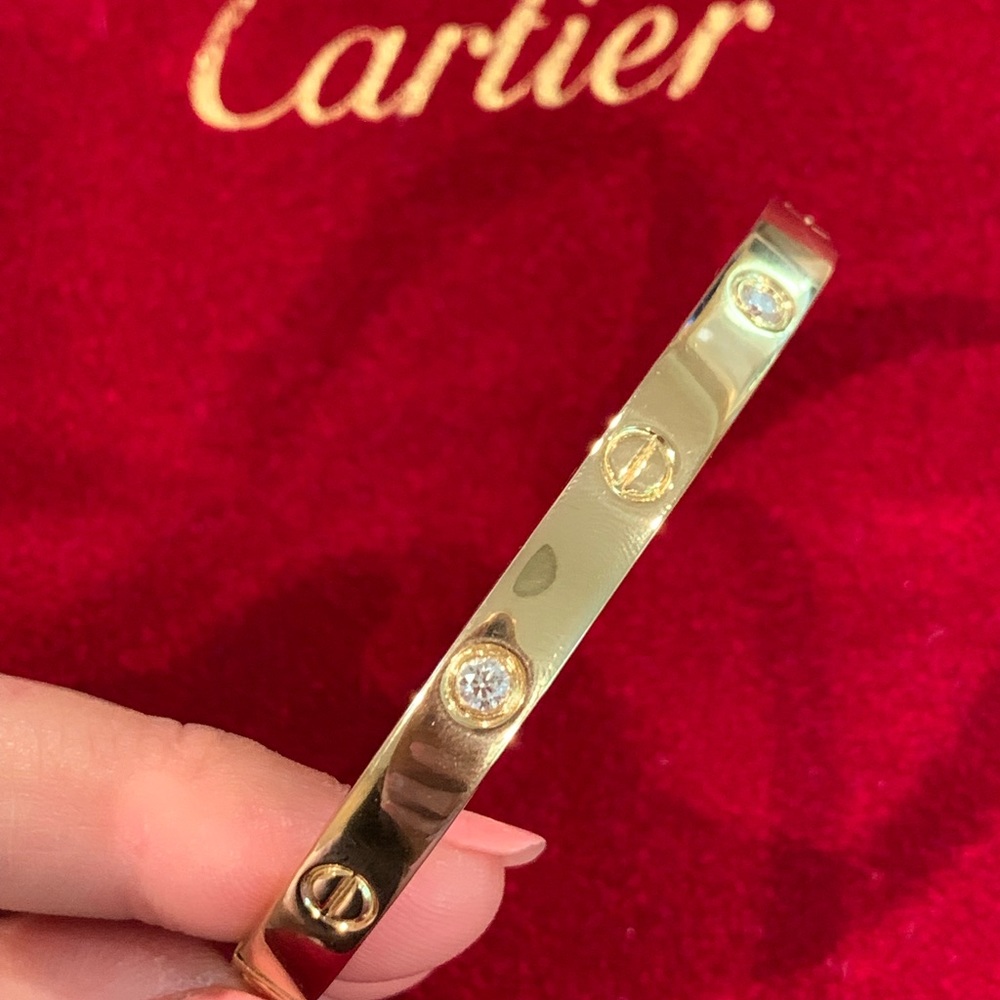 Vintage Cartier Bracelet solid gold with diamonds